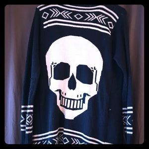 Skull Sweater Duster